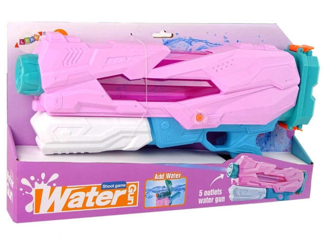 Pistola ad acqua per bambini 800 ml rosa con raggio di 8 m