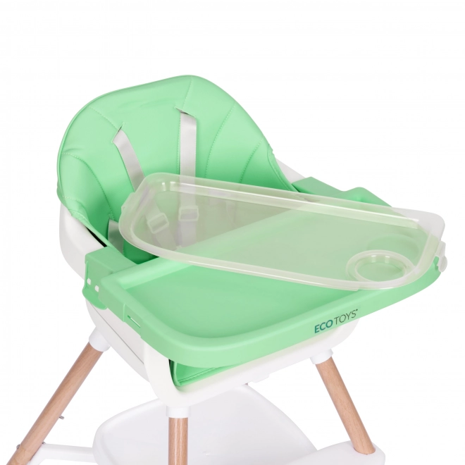 Sedia pappa 2 in 1 verde ecotoys