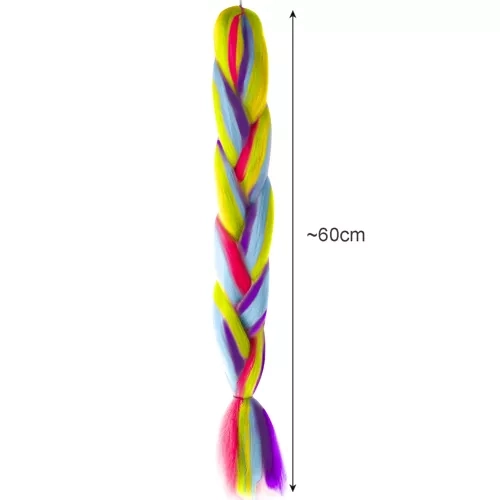 Treccine arcobaleno in capelli sintetici