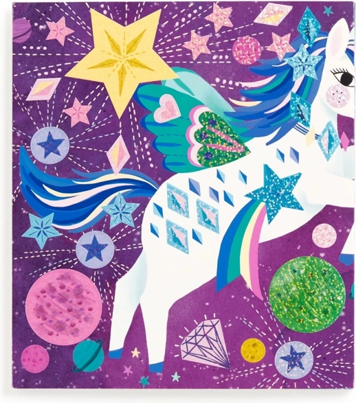 Set di adesivi scintillanti con Unicorni Magici