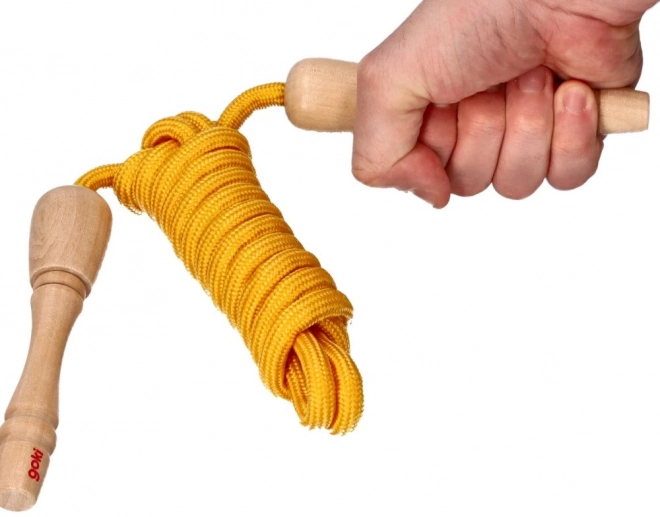 Goki corda per saltare con maniglie in legno 240 cm