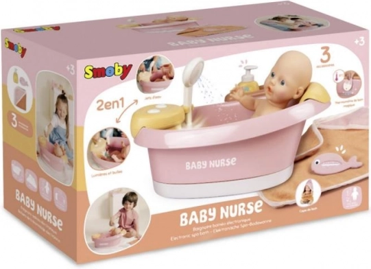 Vasca per bambole Smoby Baby Nurse con doccia elettronica