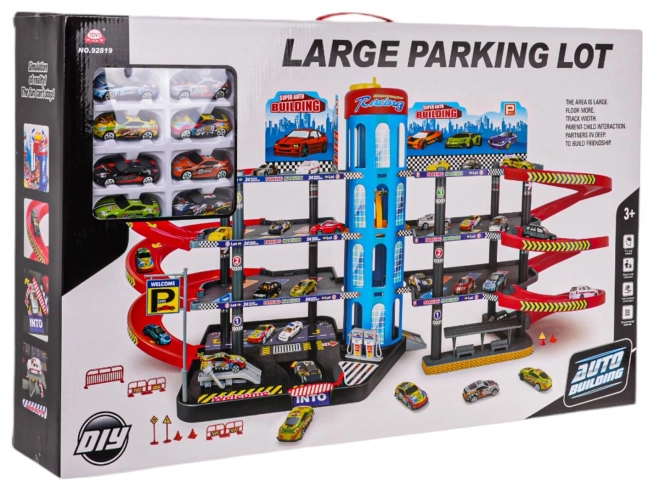 Mega garage parcheggio con macchinine