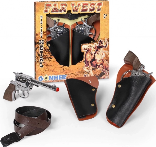 Kit da cowboy con 2 revolver e cintura Gonher