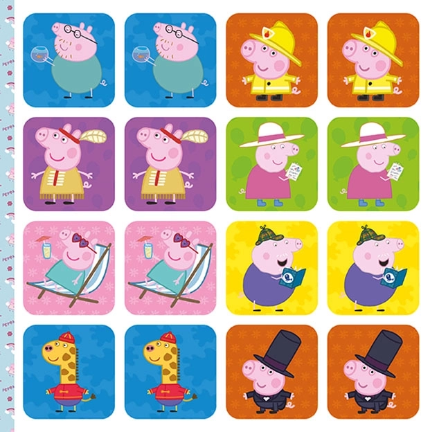 Pexeso nel quaderno Peppa Pig