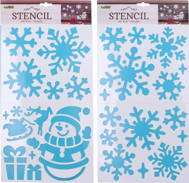Decorazioni stencil per neve Natale