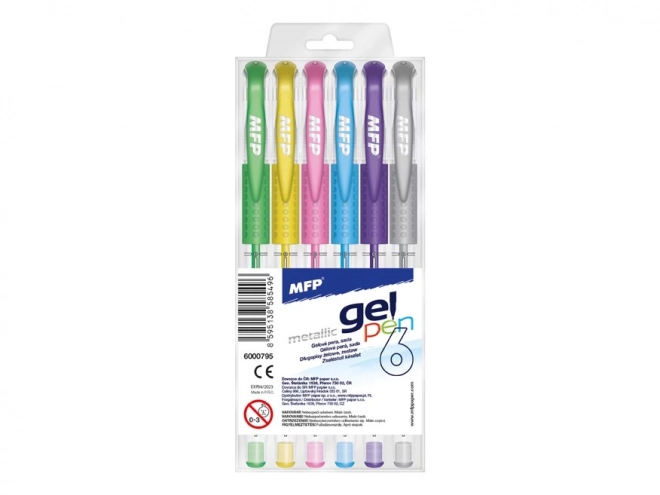 Set di penne gel metalliche 6 pezzi