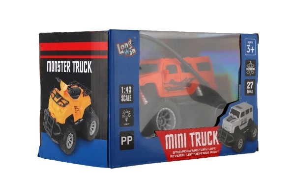 Mini truck RC 12cm arancione con luci