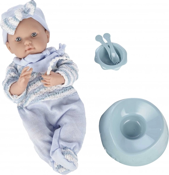 bambolotto in tutina blu 40 cm con accessori