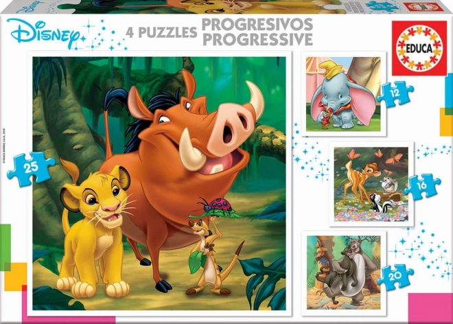 Puzzle Disney Fiabe 4 in 1