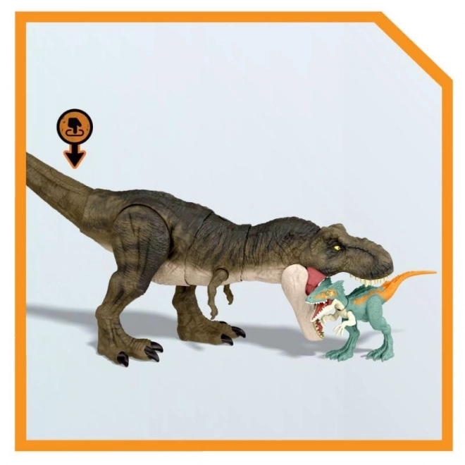 Figura Jurassic World T-rex Distruggi e Divora