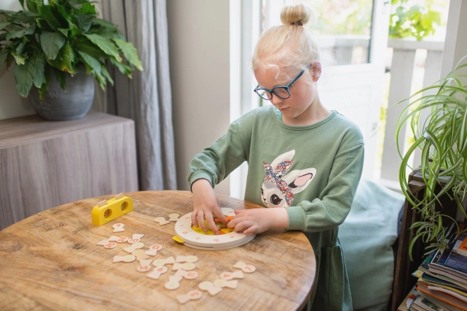 Gioco educativo con orologio in legno