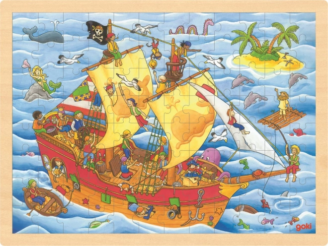 Puzzle in legno Pirati 96 pezzi