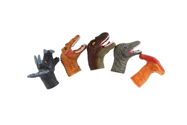 Marionette a dito dinosauri set 5 pezzi gomma 6cm