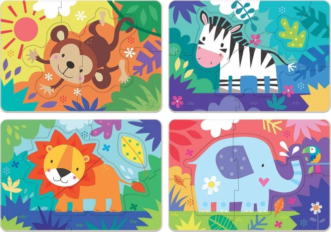 Educa Il mio primo puzzle Animali della giungla 4 in 1