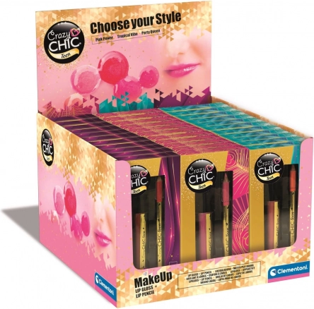 Clementoni Crazy Chic lucidalabbra e matita contorno labbra per bambini