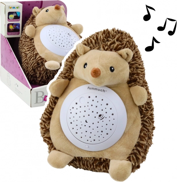 Riccio di peluche con proiettore e melodie per bambini