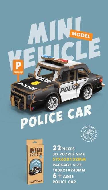 Puzzle 3D in legno - Auto della polizia