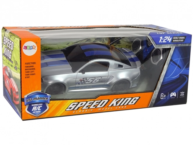 Auto sportivo radiocomandato argento 1:24