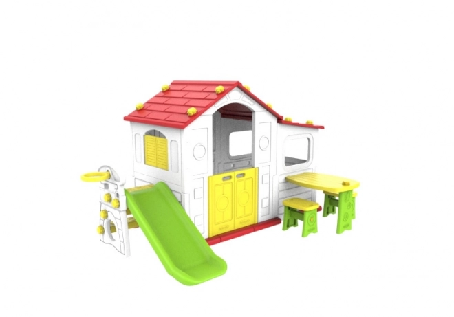 Grande casa con atrio 4 in 1 Tetto rosso