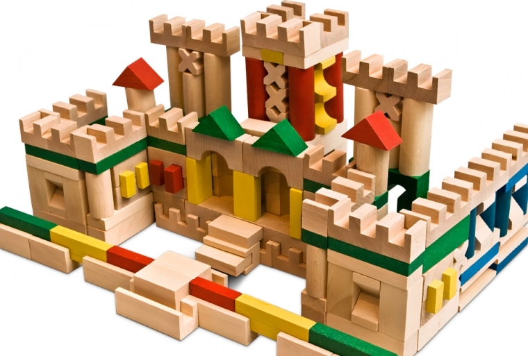 Costruzioni creative in legno di faggio naturale