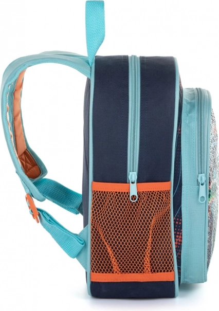 Zaino per bambini con paillettes Dinosauro