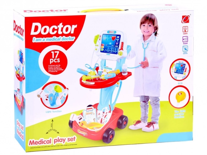 Carrello Giocattolo da Medico per Bambini