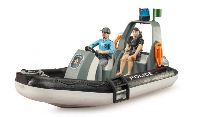 Gommone della Polizia con Poliziotto e Sommozzatore Bruder