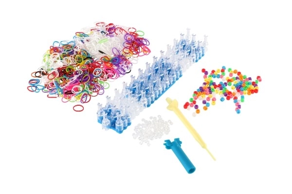 Kit per Creare Braccialetti con Oltre 700 Elastici, Perline e Strumenti