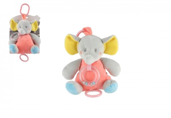 Carillon elefante pesca e grigio 18 cm