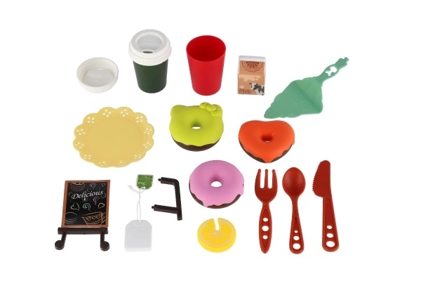 Set cucina con cibo di plastica