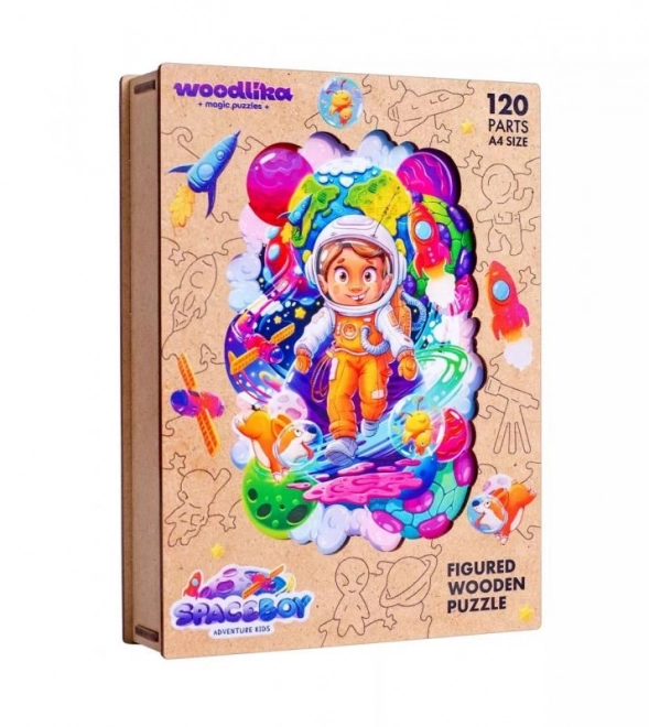 Puzzle colorati in legno - Avventura spaziale