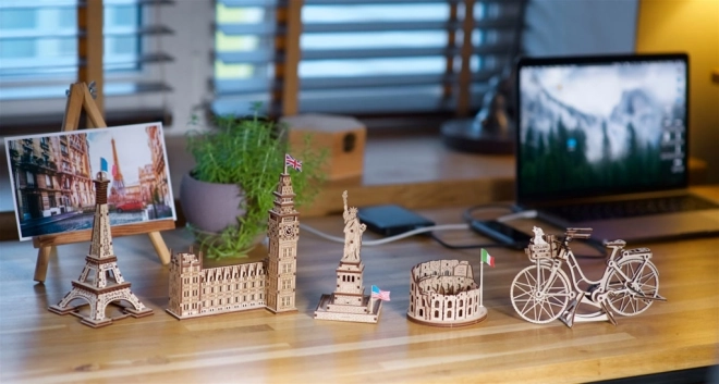 Puzzle meccanico in legno 3D Torre Eiffel