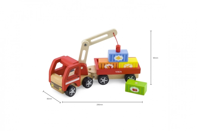 Camion gru in legno