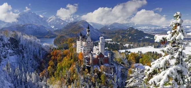 Puzzle panoramico Ravensburger 2000 pezzi Castello di Neuschwanstein