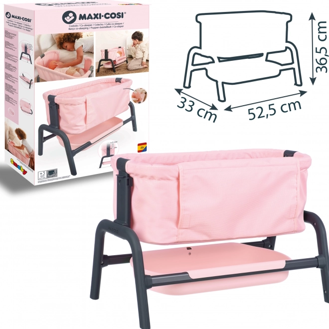 smoby maxi-cosi quinny lettino per bambole 38 cm con vano portaoggetti e altezza regolabile