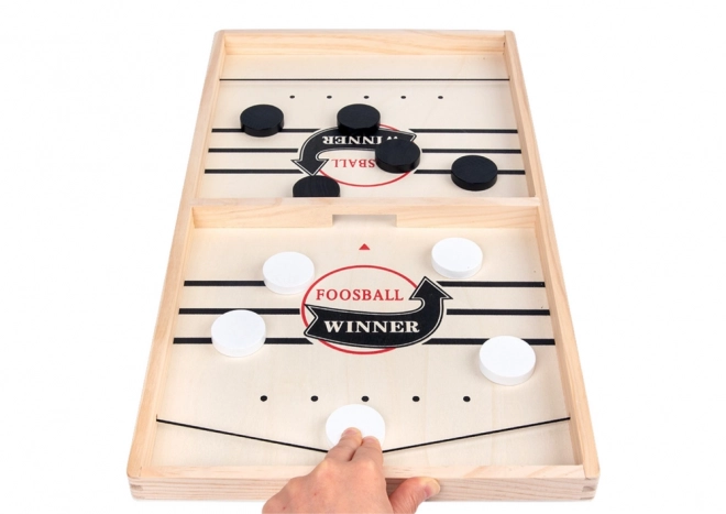 Gioco di Abilità Hockey Catapulta Air Hockey in Legno 53cm