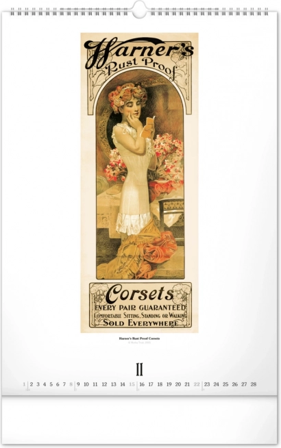 Calendario da parete Alfons Mucha 2026