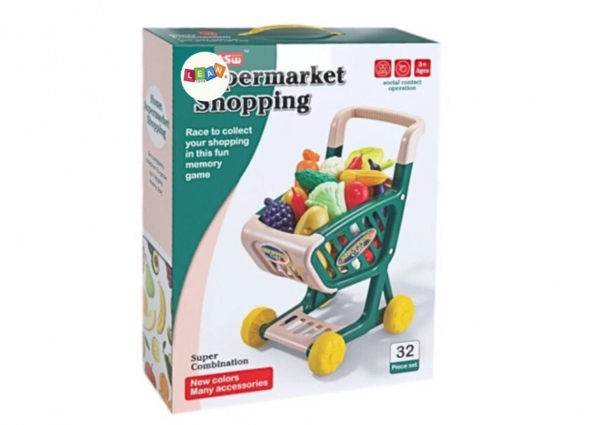 Carrello della spesa per bambini Set di verdure e frutta verde