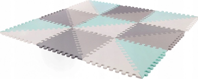 Puzzle foam grigio-verdi a triangoli con bordi