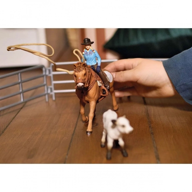 Set figure Cowboy e Cattura con Lazo Farm World