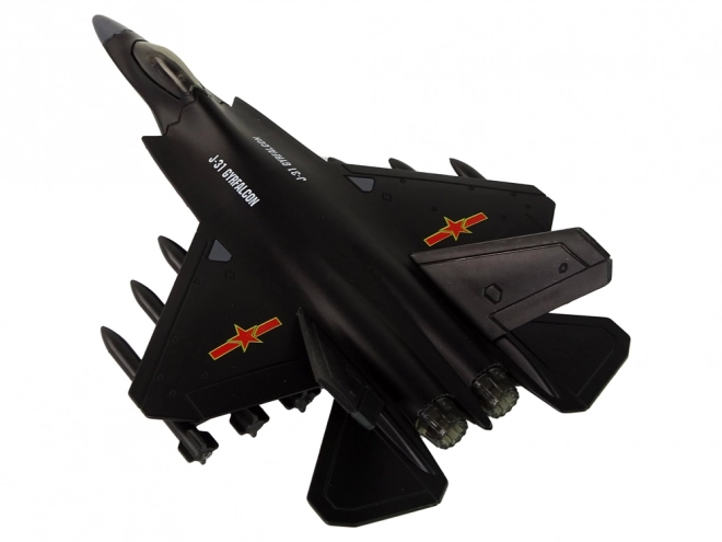modello di aereo ad attrito nero 1:72