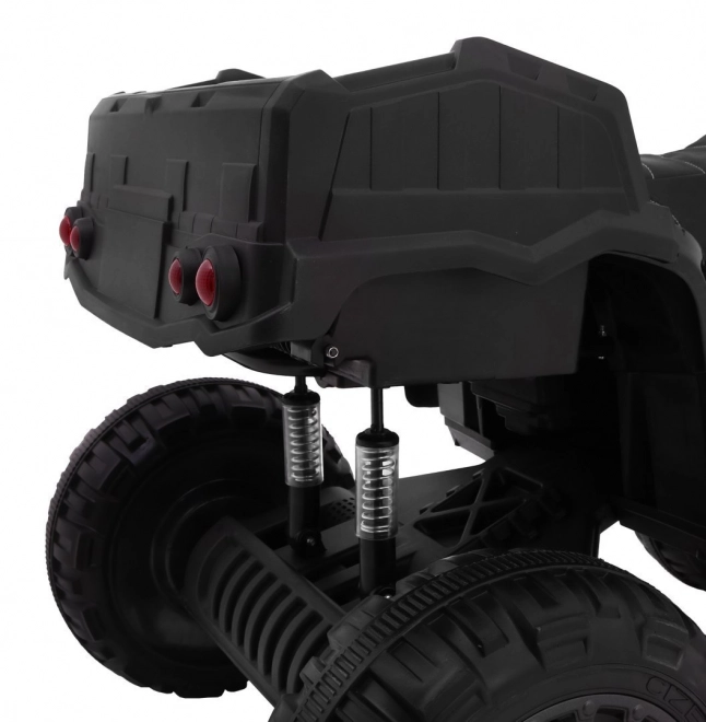 Quad XL ATV 2,4GHz a batteria per bambini nero/verde + telecomando + trazione 4x4 + portabagagli + avvio lento + EVA + LED audio