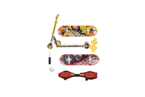 Set mini skateboard con accessori