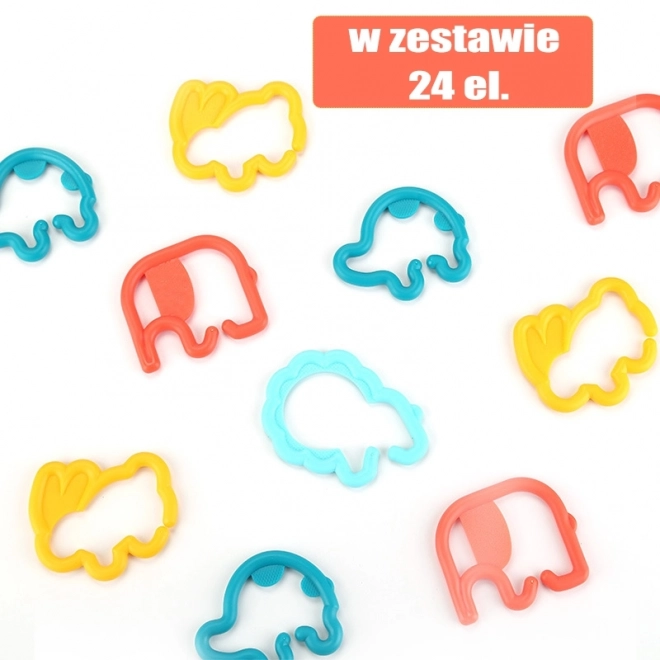 Gioco sensoriale con gancetti animali Woopie