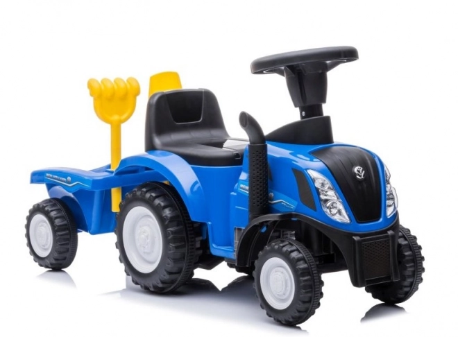 Trattore cavalcabile New Holland blu