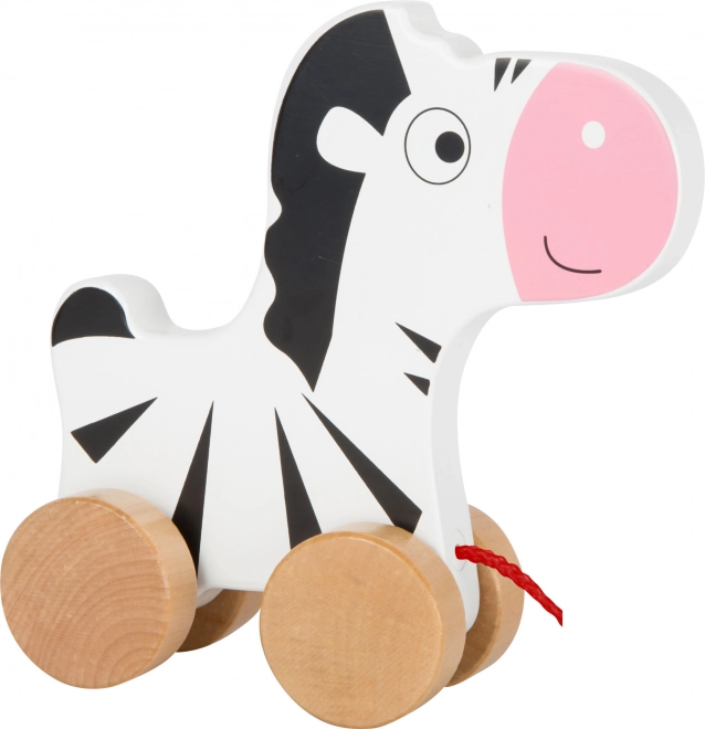 Piccola zebra in legno da trainare di Small Foot