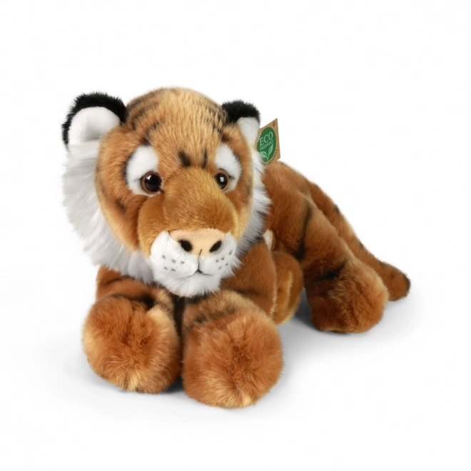 Tigre di peluche sdraiato 36 cm eco-friendly