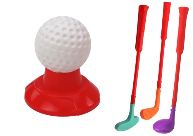 Set da mini golf per bambini con carrello a ruote