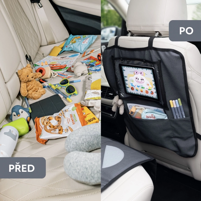 Protezione Sedile Auto con Vano per Tablet Lavabile Grigio